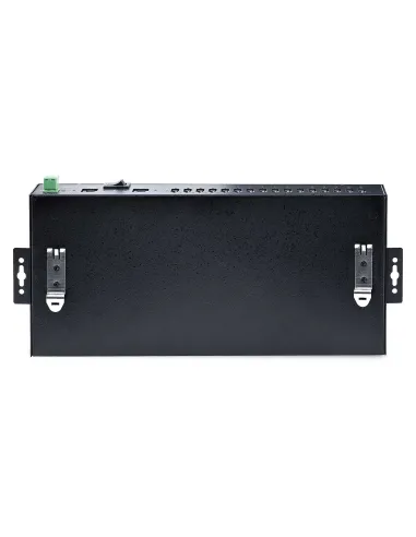 StarTech.com Hub Ladrón USB 3.0 5Gb de 16 Puertos Industrial - Metal - Montaje en Rack Superficie DIN - Carga Compartida USB