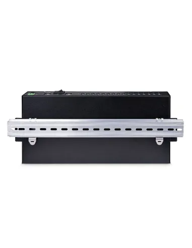 StarTech.com Hub Ladrón USB 3.0 5Gb de 16 Puertos Industrial - Metal - Montaje en Rack Superficie DIN - Carga Compartida USB