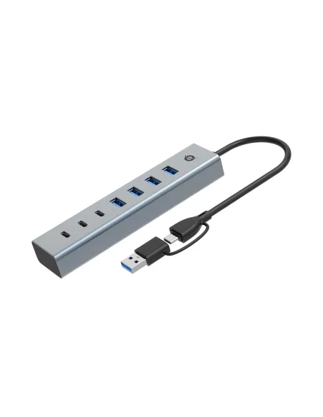 Conceptronic HUBBIES20G hub de interfaz USB 3.2 Gen 1 (3.1 Gen 1) Type-C 5000 Mbit s Gris