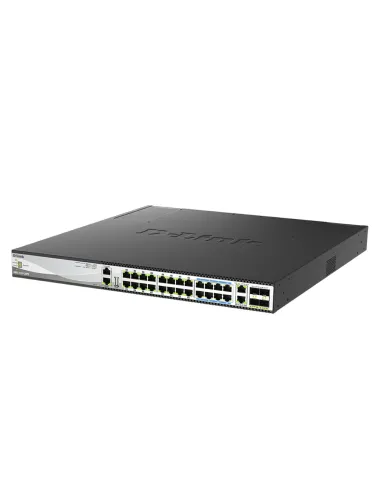 D-Link DMS-3130-30PS switch Gestionado L3 2.5G Ethernet (100 1000 2500) Energía sobre Ethernet (PoE) 1U Negro