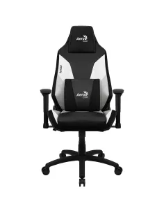 Aerocool ADMIRALBW Silla Gaming Profesional, Cojines Acolchados, Tecnología Air, Negro Blanco 2