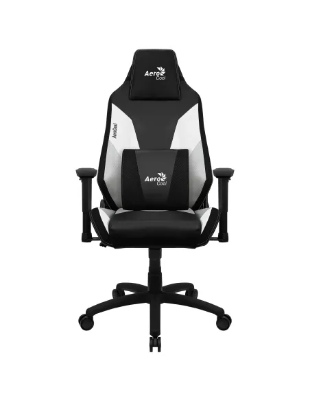 Aerocool ADMIRALBW Silla Gaming Profesional, Cojines Acolchados, Tecnología Air, Negro Blanco