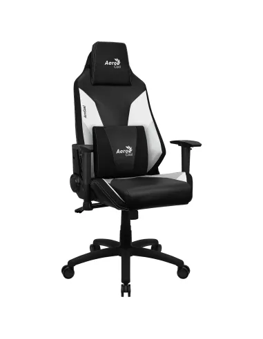 Aerocool ADMIRALBW Silla Gaming Profesional, Cojines Acolchados, Tecnología Air, Negro Blanco