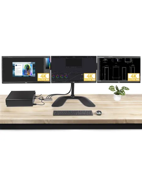 StarTech.com Hub MST de 3 Puertos - Multiplicador Divisor DisplayPort a 3 Puertos HDMI 4K60Hz - Adaptador Gráfico DP 1.4