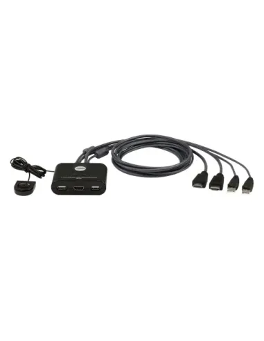 ATEN Switch KVM USB FHD HDMI de 2 puertos en formato cable