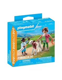 Playmobil -  granjera con ternero