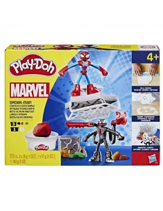 Juego hasbro play - doh spiderman launch and slice battle