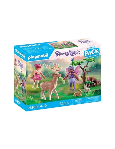 Playmobil -  starter pack hadas con animales del bosque