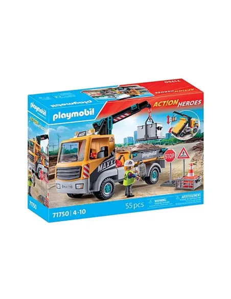 Playmobil -  camión de construcción con grúa