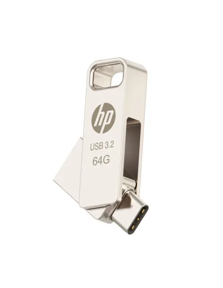 Memoria usb 3.2 hp 64gb x206c otg type - c metal