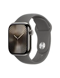 Smartwatch apple watch series 10 gps + cell 42mm natural titanium stone grey sport band s - m