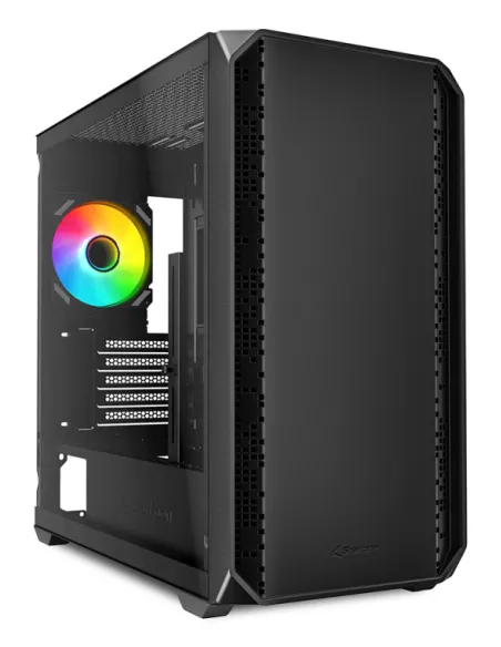 Caja gaming sharkoom mk2 rgb matx  negro 120mm 3xusb sn fuente