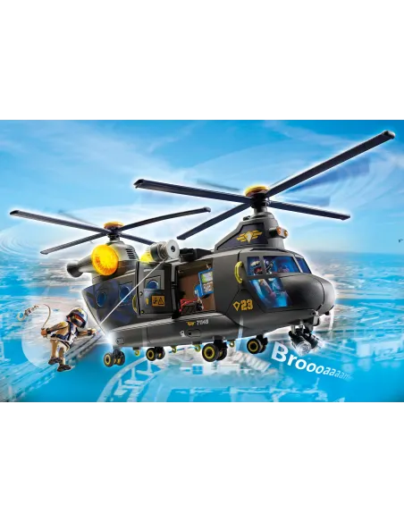 Playmobil fuerzas especiales helicóptero banana