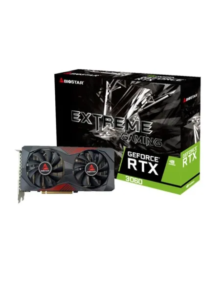 Tarjeta grafica biostar extreme gaming nvidia rtx 3060 12gb gddr6 - 3x dp - 1x hdmi pci express 4.0