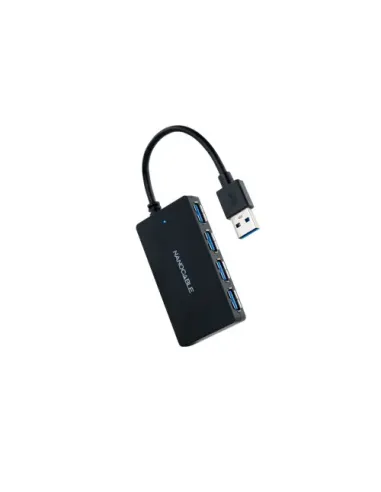 Nanocable Hub USB 3.0 con 4 Puertos de USB 3.0, USB-A/M-USB 3.0/H, Negro, 15 cm