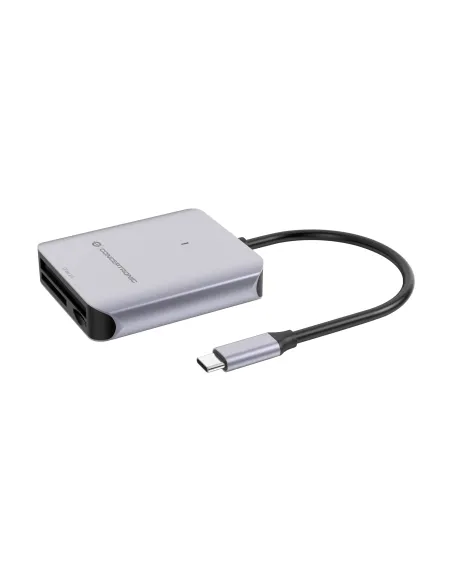 Conceptronic BIAN09G lector de tarjeta USB 3.2 Gen 2 Type-C Gris