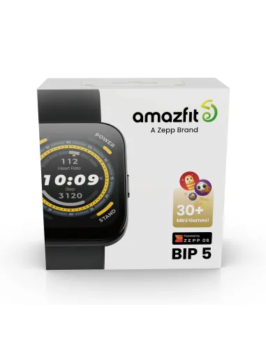 Amazfit Bip 5 4,85 cm (1.91") LCD 38 mm Digital 320 x 380 Pixeles Pantalla táctil Negro GPS (satélite)