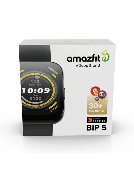 Amazfit Bip 5 4,85 cm (1.91") LCD 38 mm Digital 320 x 380 Pixeles Pantalla táctil Negro GPS (satélite)