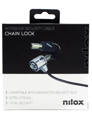 Nilox Cable seguridad con doble llave 1.8m