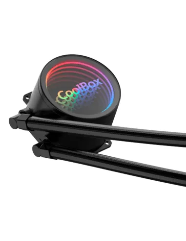 CoolBox Infinite Liquid 120 ARGB Procesador Kit de refrigeración líquida 12 cm Negro 1 pieza(s)