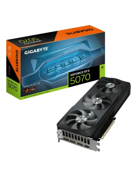 GIGABYTE GeForce RTX 5070 EAGLE OC SFF 12G Tarjeta Gráfica - 12GB GDDR7, 192 bits, PCI-E 5.0, 2587 MHz Core Clock, 3 x DP 2.1a,