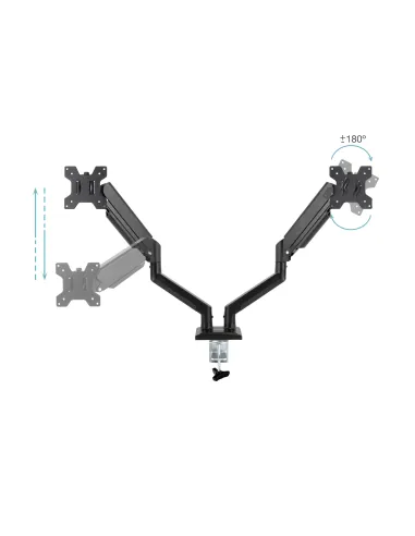 TooQ DB1434TNR-B soporte para monitor 86,4 cm (34") Escritorio Negro