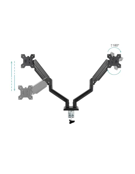 TooQ DB1434TNR-B soporte para monitor 86,4 cm (34") Escritorio Negro