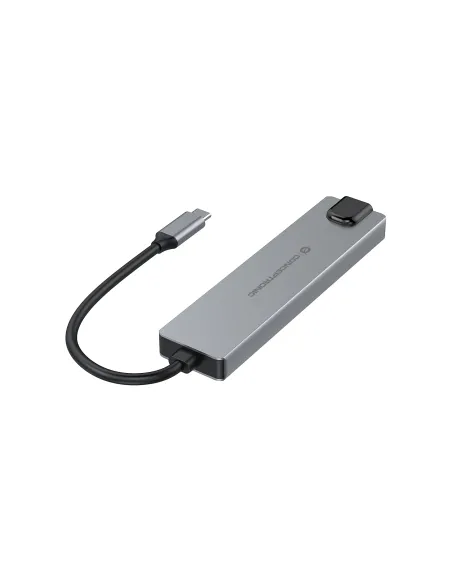 Conceptronic DONN29G base para portátil y replicador de puertos Alámbrico USB 3.2 Gen 2 (3.1 Gen 2) Type-C Gris