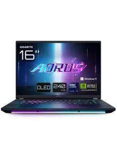 GIGABYTE AORUS MASTER 16 BYH Portátil Gaming - 16,0“, 240Hz OLED, Intel Core 275HX, NVIDIA RTX 5080 GPU, 32GB DDR5 5600MHz, 1 x