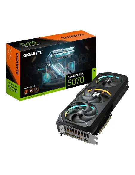 GIGABYTE GeForce RTX 5070 GAMING OC 12G Tarjeta Gráfica - 12GB GDDR7, 192 bits, PCI-E 5.0, 2625 MHz Core Clock, 3 x DP 2.1a, 1