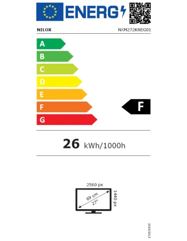 Nilox Monitor 27”, 2K, IPS, 4ms, 75 Hz, HDMI y DP