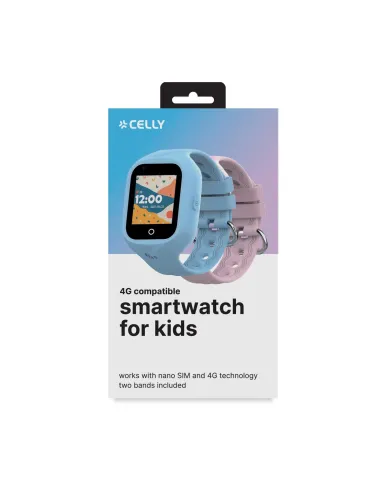 Celly KIDSWATCH4G Relojes inteligentes y deportivos 3,56 cm (1.4") Digital Pantalla táctil 4G Negro GPS (satélite)