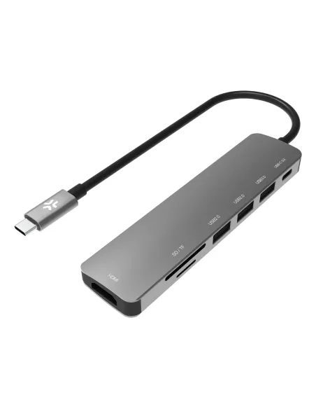 Celly PROHUB7IN1 Alámbrico USB 3.2 Gen 1 (3.1 Gen 1) Type-C Gris
