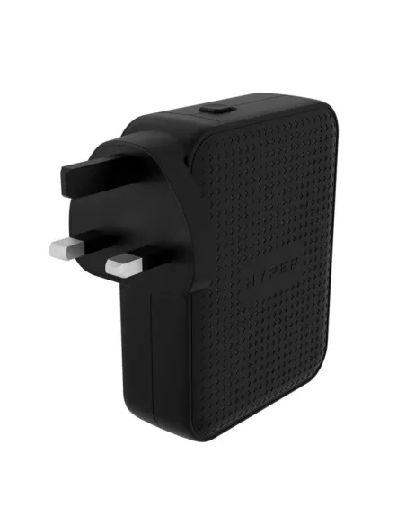 Cargador de pared ingles hyper 3 x usb tipo c 1 x usb tipo a negro