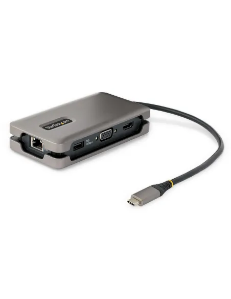 StarTech.com Adaptador Multipuertos USB-C - HDMI 4K a 60Hz VGA - Hub Ladrón USB de 3 Puertos - Power Delivery de Paso de 100W -