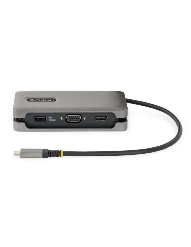 StarTech.com Adaptador Multipuertos USB-C - HDMI 4K a 60Hz VGA - Hub Ladrón USB de 3 Puertos - Power Delivery de Paso de 100W -