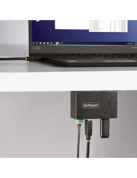 StarTech.com Hub USB Industrial de 4 Puertos Gestionado - Servicio Pesado - Caja de Metal - Protección ESD y Sobretensión -