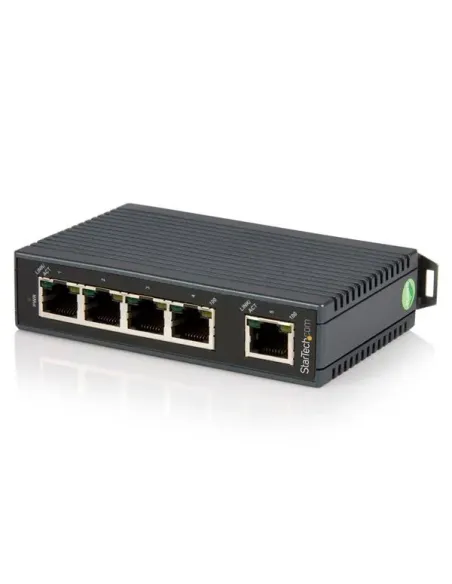 StarTech.com Switch Conmutador Industrial Ethernet de 5 Puertos RJ45 de Montaje en Carril DIN