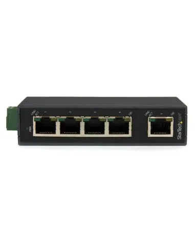 StarTech.com Switch Conmutador Industrial Ethernet de 5 Puertos RJ45 de Montaje en Carril DIN