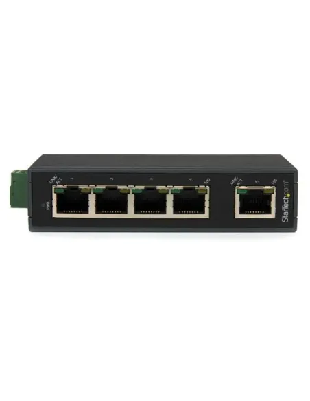 StarTech.com Switch Conmutador Industrial Ethernet de 5 Puertos RJ45 de Montaje en Carril DIN
