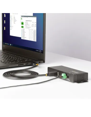 StarTech.com Hub USB Industrial de 7 Puertos Gestionado - Servicio Pesado - Caja de Metal - Protección ESD y Sobretensión -