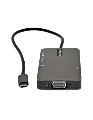 StarTech.com Adaptador Multipuertos USB-C - Docking Station USB Tipo C a HDMI 4K30 o VGA 1080p - Replicador de Puertos USBC PD