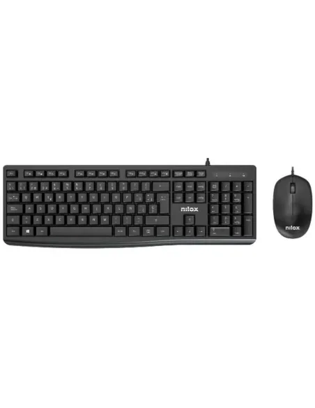 Nilox NXKME0012 teclado Ratón incluido Universal USB QWERTY Español Negro