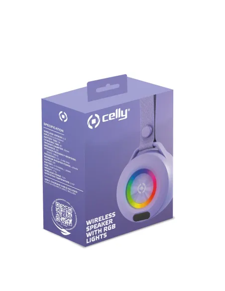 Celly LIGHTBEATVL altavoz portátil o de fiesta Altavoz monofónico portátil Violeta 5 W