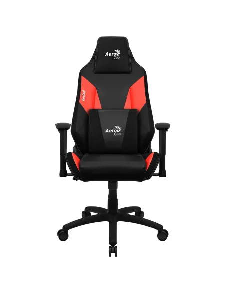 Aerocool ADMIRALBR Silla Gaming Profesional, Cojines Acolchados, Tecnología Air, Negro Rojo