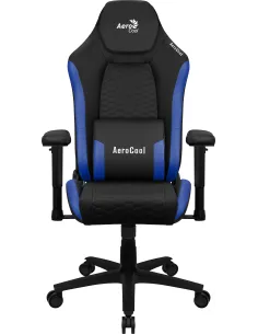 Aerocool CROWNBB Azul, Silla Gaming Ergonómica, Cojines Ajustables, Cuero Sintético Premium 2