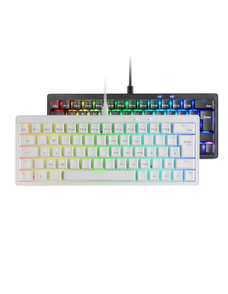 Mars Gaming MKMINIPRO, Teclado Mecánico Ultra-Compacto 60%, Switches Mecánicos Hot-Swappable, Iluminación RGB Chroma, Teclado