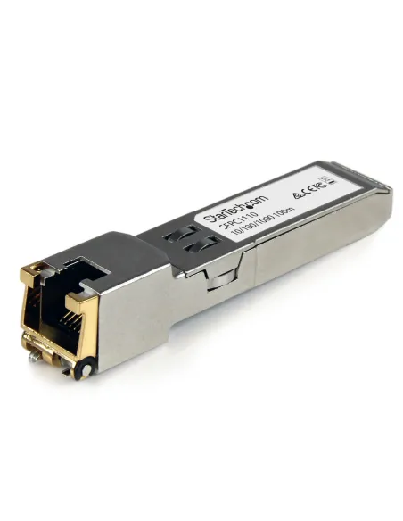 StarTech.com Módulo Transceptor SFP Compatible con el Modelo SFP-GE-T de Cisco - 1000BASE-T - SFP a RJ45 Cat6   Cat5e -