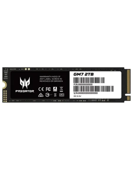 Disco duro interno ssd acer predator gm7 2tb m.2 pcie
