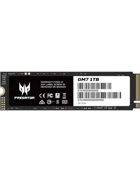 Disco duro interno ssd acer predator gm7 1tb m.2 pcie
